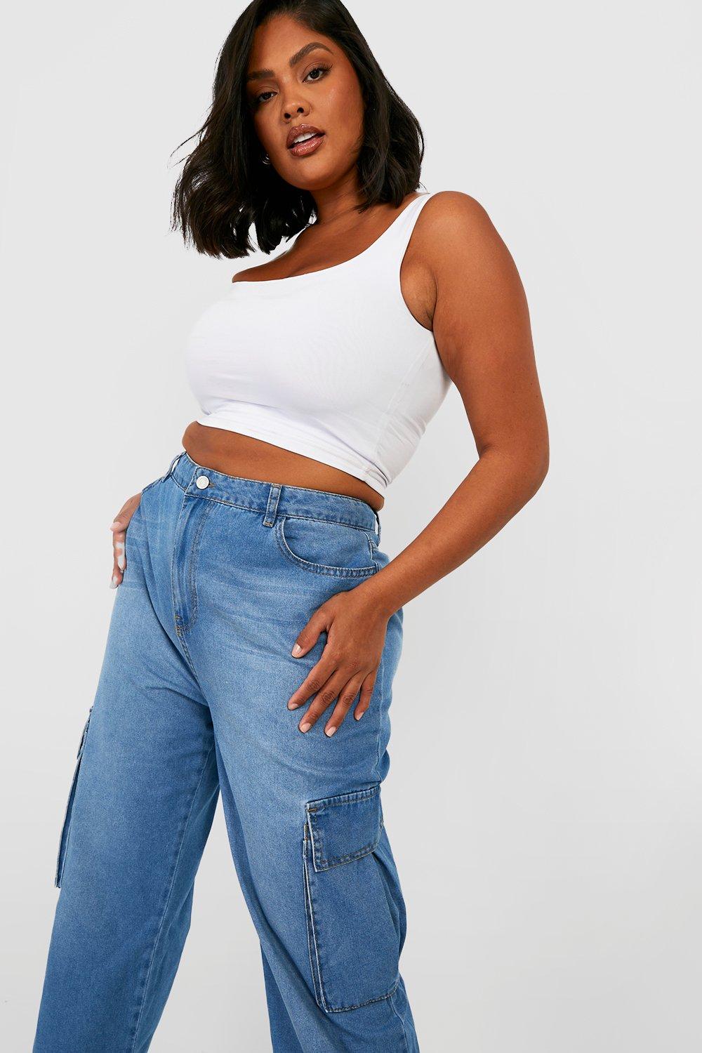 Loose fit plus size hot sale jeans